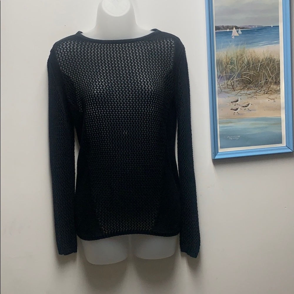 Black see through long sleeve